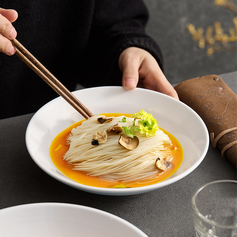 菜盘商用高级感餐盘深口汤盘特别好看的点心盘凉菜盘酒店精致摆盘