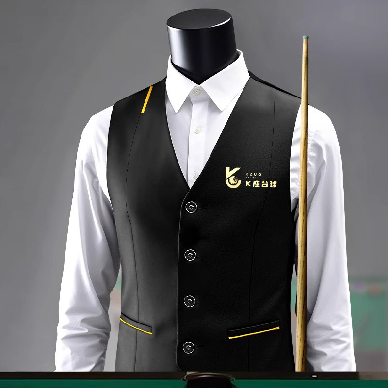 台球比赛专用马甲背心定制印logo桌球俱乐部职业助教练工作服套装