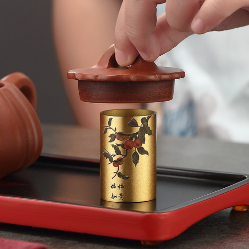 金芝达黄铜壶盖置禅意紫砂壶盖架功夫配件摆件盖碗茶壶盖托茶道