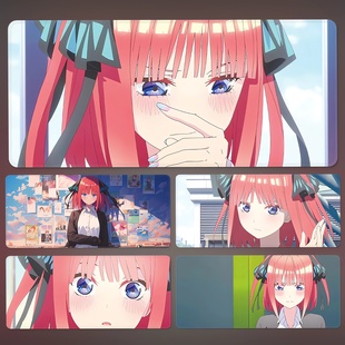 中野二乃五等分的花嫁鼠标垫超大三玖定制二次元动漫电脑键盘桌垫