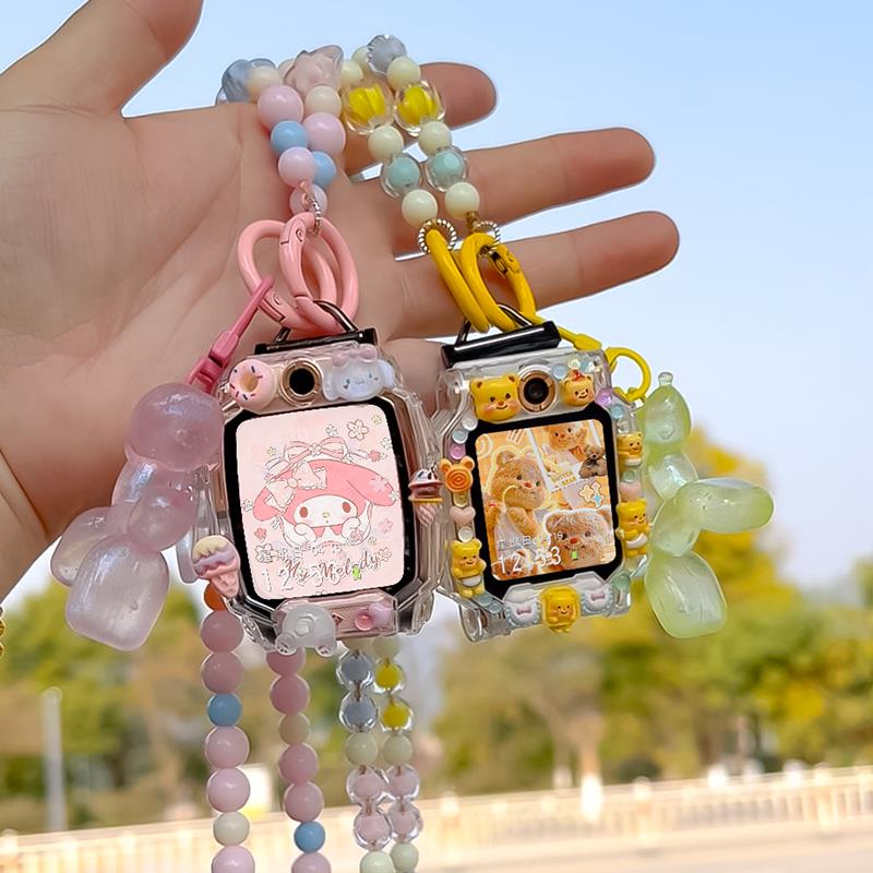 多巴胺串珠挂脖绳适用小天才电话手表表带Z10/Z9/Z8挂绳Z7/Z6配件