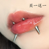 Raccon浣熊 恶魔钉 钛钢唇钉小恶魔耳骨钉甜酷外螺纹辣妹穿刺饰品