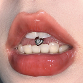 Raccon浣熊 钛钢心形舌钉欧美爱心小众舌环穿刺饰品 微镶闪闪钻