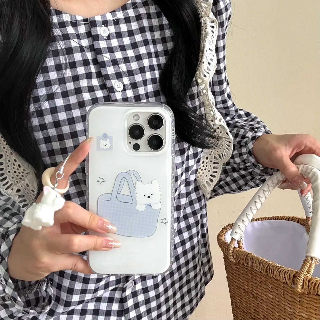 购物袋西高地iPhone17ProMax双层IMD手机壳13/14plus华为16/15Pro博主同款7/8挂绳款11/12荣耀x/xs防摔保护套