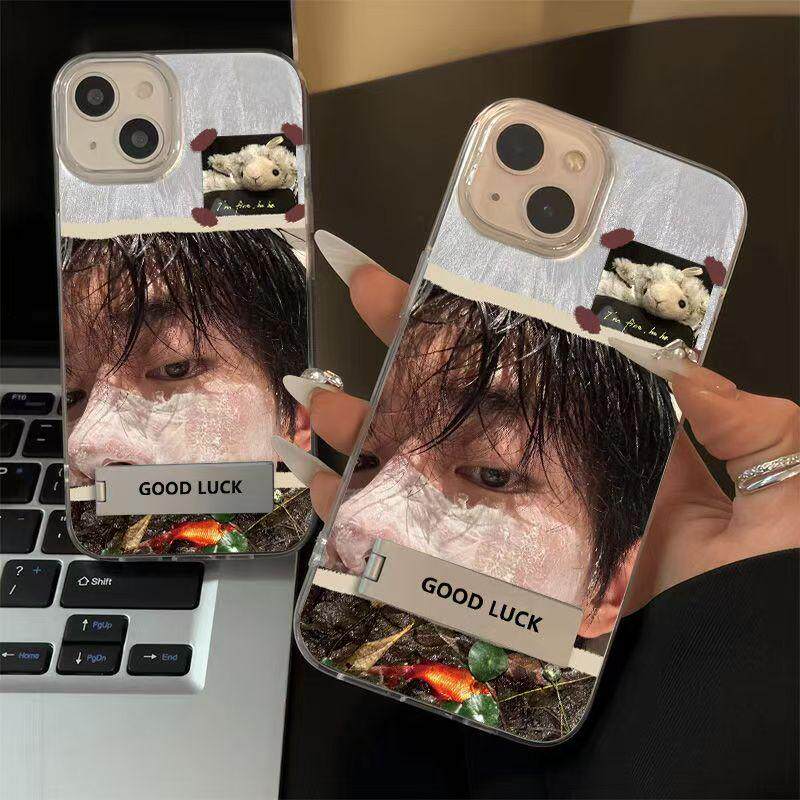自拍易烊千玺iPhone17ProMax羽纱手机壳13/14plus华为16/15Pro小米红米7/8不撞款11/12荣耀x/xs/xr防摔保护套