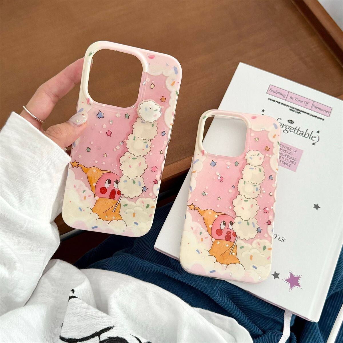 软乎乎棉花糖星星人iPhone17ProMax双层IMD手机壳13/14plus华为16/15Pro博主同款7/8防摔11/12荣耀x/xs保护套