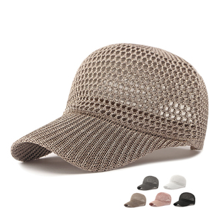 网眼透气棒球帽女士夏季新款韩版百搭防晒遮阳鸭舌帽妈妈帽奶奶帽