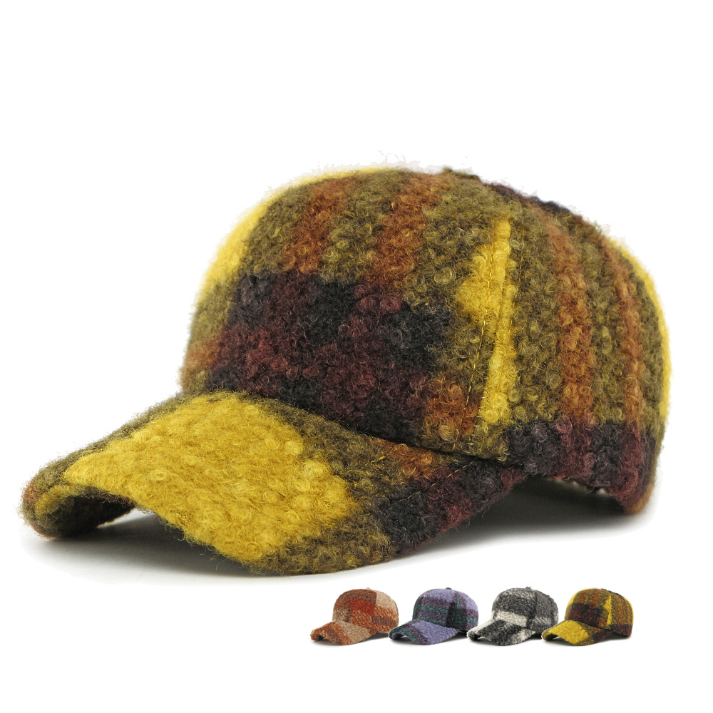 毛绒棒球帽百搭鸭舌帽仿泰迪绒