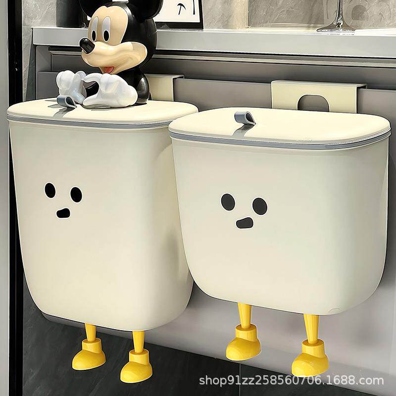 卫生间厕所垃圾桶家用带盖夹缝壁挂厨房大号大容量纸篓挂式卫生桶