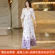 2025年春秋冬小个子妈妈款 连衣裙跳舞裙收腰显瘦旅游长裙子沙滩裙