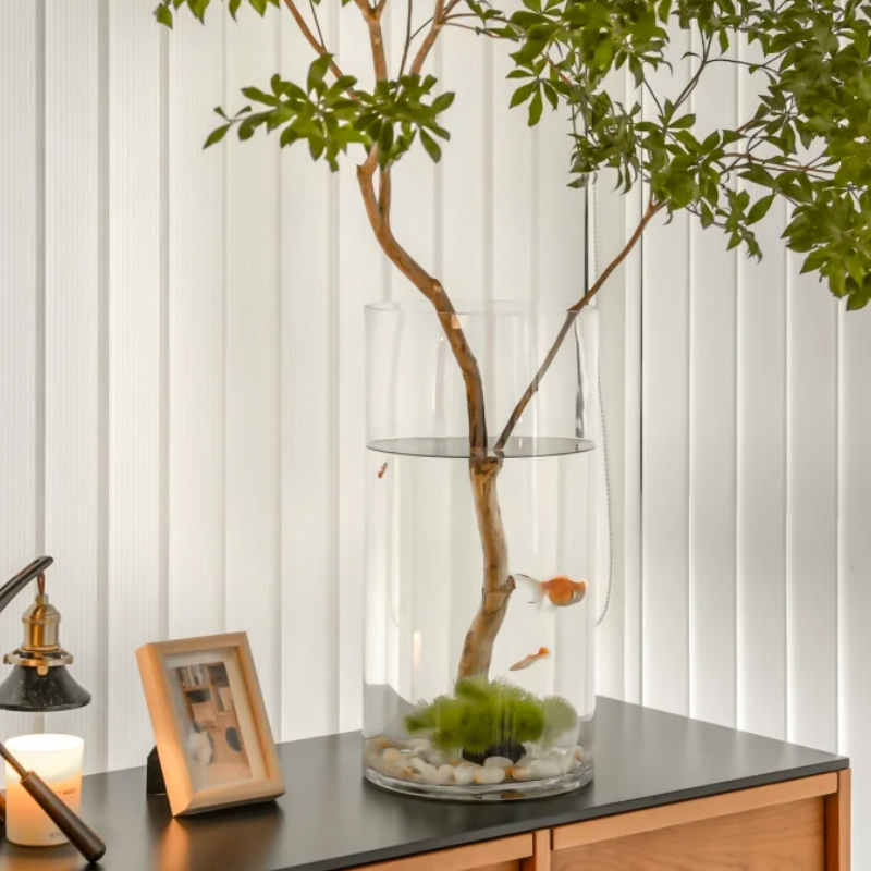 马醉木大口径花瓶落地玻