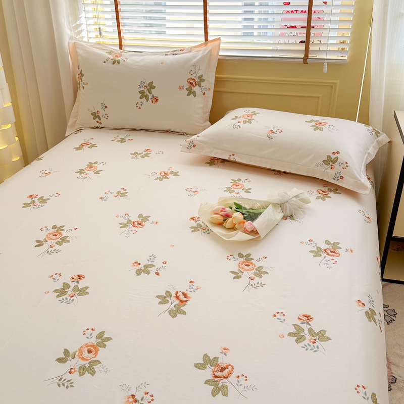全棉床单单件100小清新夏季单人被单学生宿舍三件套2024新款