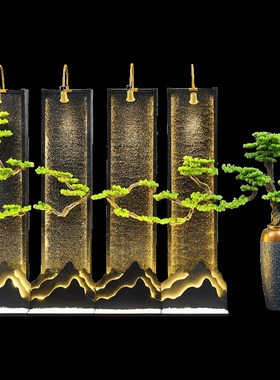 水幕墙假山流g水屏风办公室客厅玄关落地摆件别墅民宿庭院喷泉造