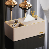 纸巾盒客厅家用高档抽纸盒轻奢风多功能茶几收纳盒纸抽Z盒套装 摆