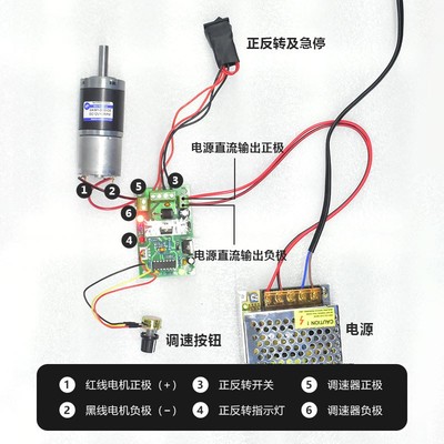 3530微型直流减速电机12V24V大扭力全金M属齿轮可调低速小电机马