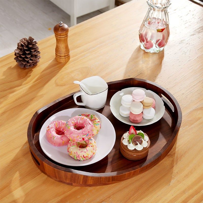 椭圆实木托盘相思木茶盘酒v店餐厅餐点零食蛋糕收纳盘茶水杯子果,餐饮具,餐用托盘,淘宝优惠券,粉丝福利购,淘宝优惠卷