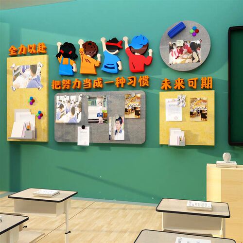 毛毡照片展示贴班级n文化布置教室装饰墙面务公告栏黑板报学习园