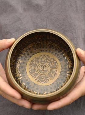 尼泊尔瑜伽手工冥想钵梵木果铜钵