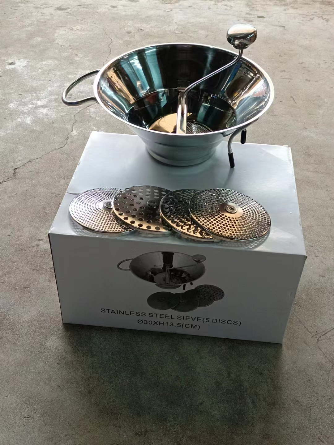 磨菜器不锈钢手摇磨泥器菜泥机土豆泥食物铺食机手动熟食摇研磨器