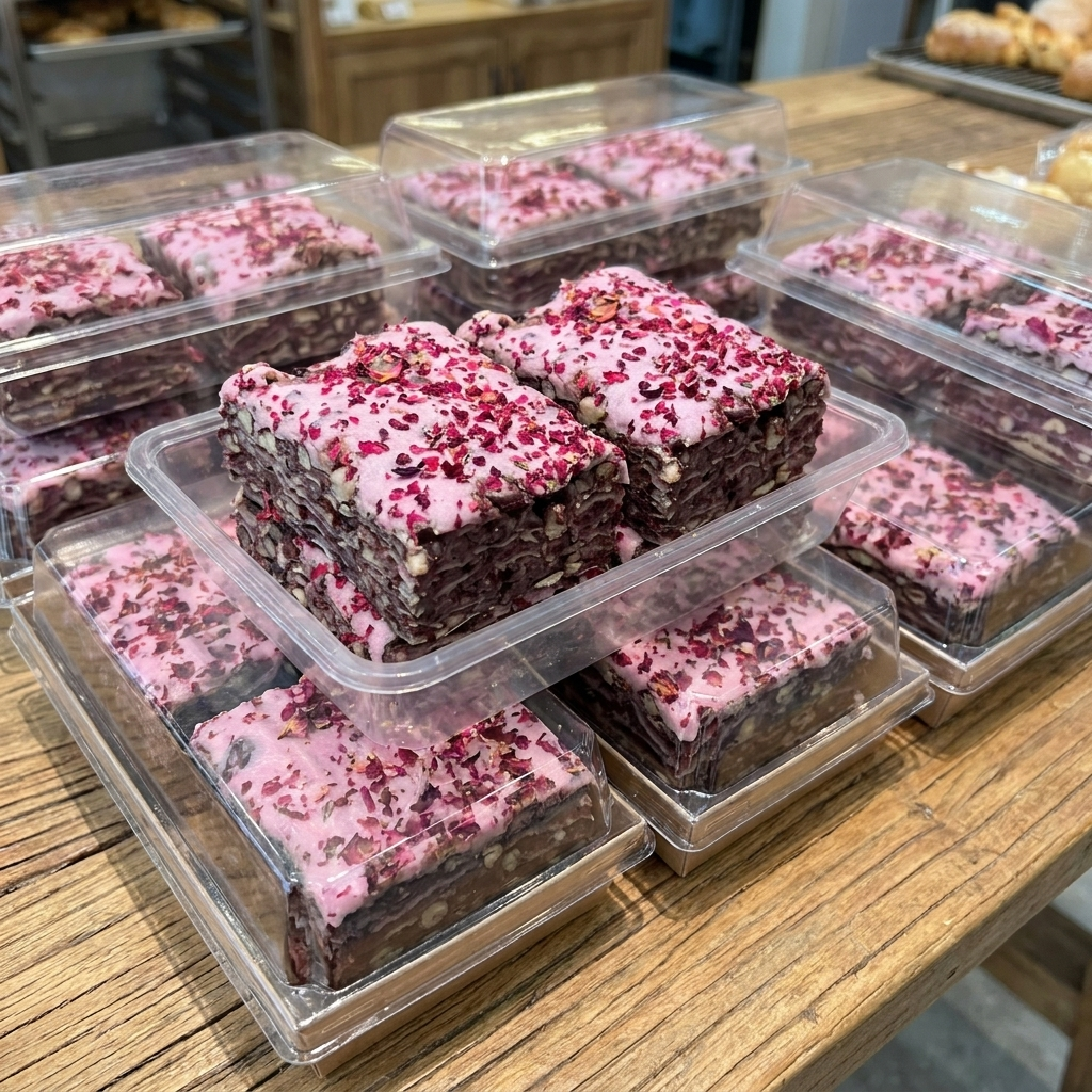 【学生早餐】玫瑰红豆千层饼手抓饼酒席商用下午茶朋友花卷糕点