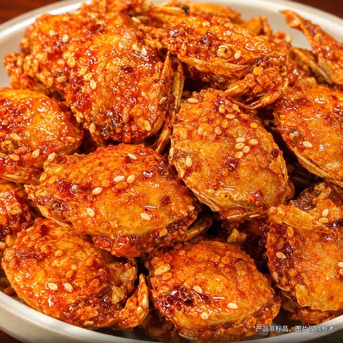 香辣小螃蟹蟹钳熟食零食包邮
