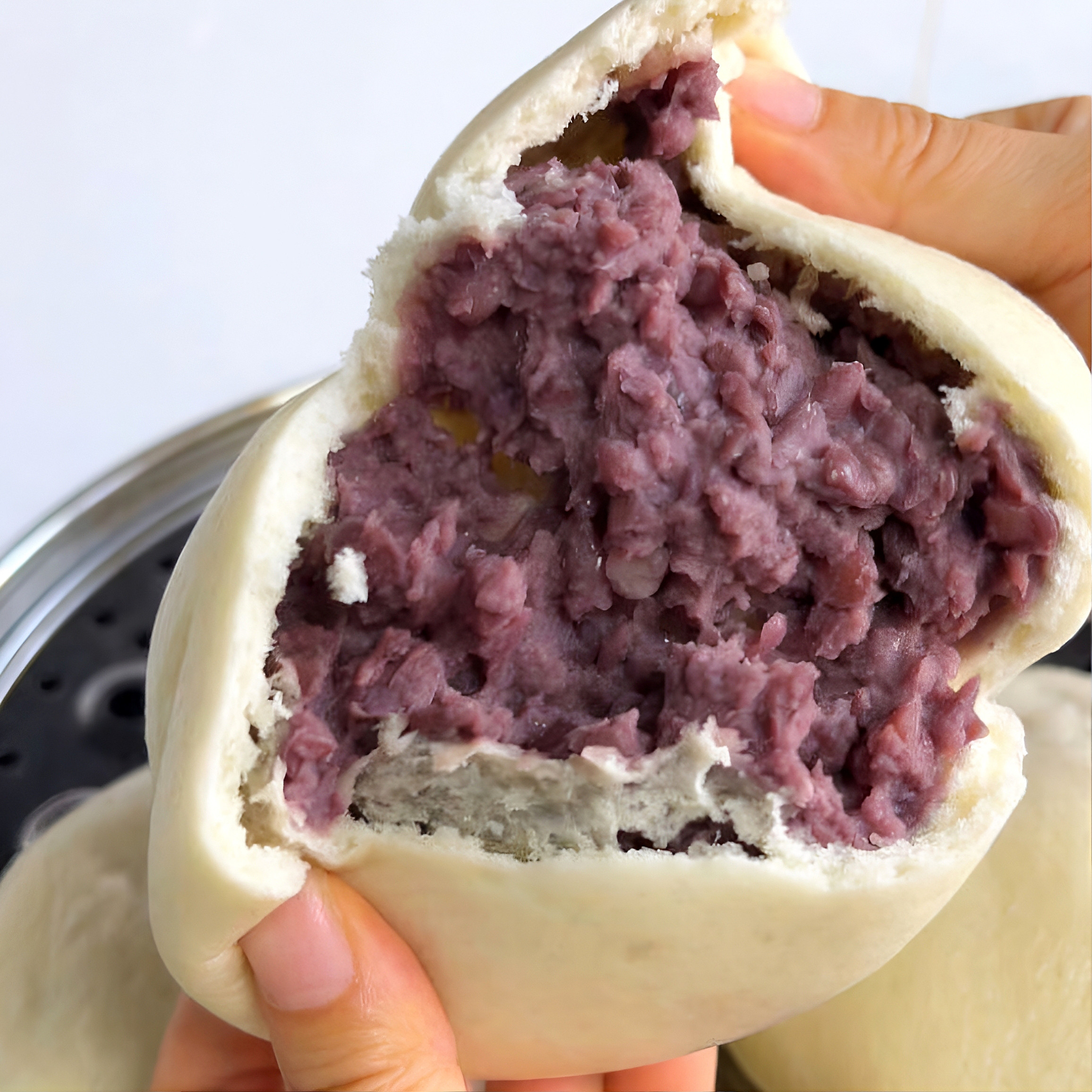 【明星同款】山东红豆包姜豆沙妍同款豆沙包手工制作早餐懒人速食