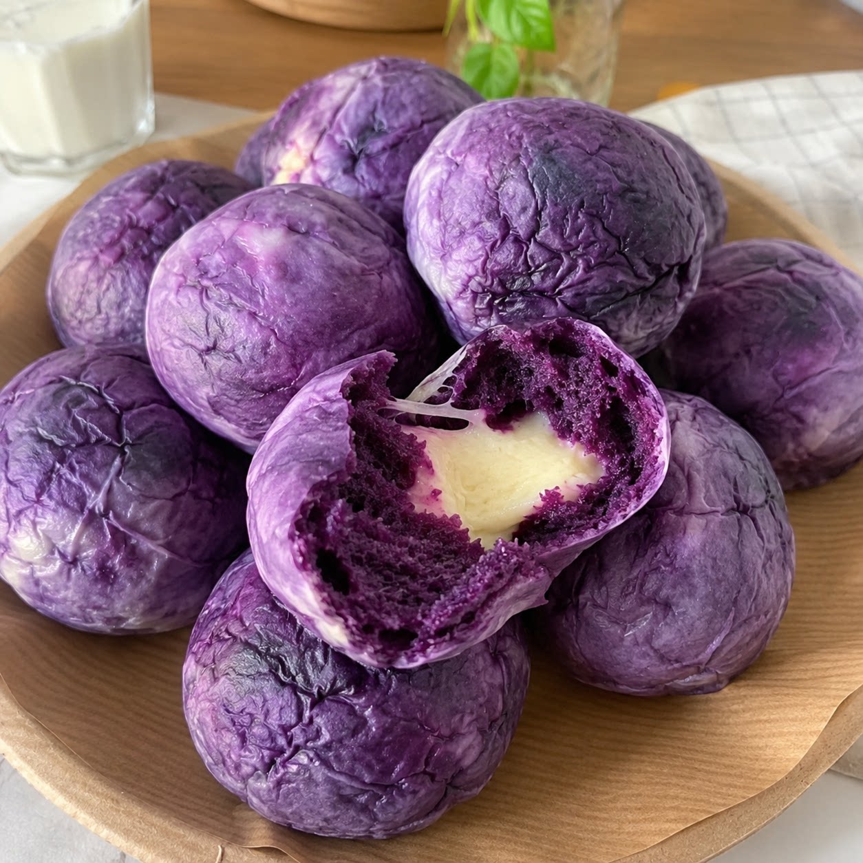 紫薯芝士球粘豆包粗粮独立装图片