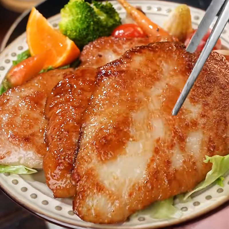 【低脂高蛋白】低脂香煎鸡排空气炸锅食材儿童早餐营养健康速食
