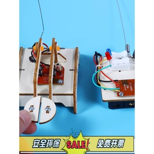 儿童模型 遥控赛车小汽车手工diy制作发明材料包电动小学生自组装
