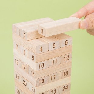 儿童木制叠叠高平衡益智叠叠乐木质釜底抽薪抽积木条亲子互动CE56