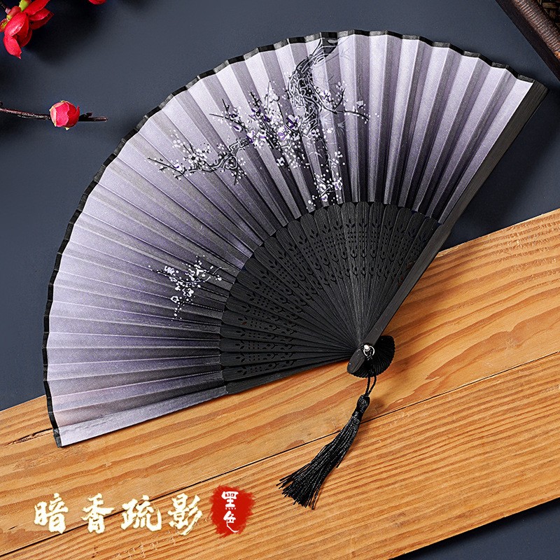 扇子古风折扇中国风汉服旗袍男女舞蹈夏季随身便携折叠流苏小C350
