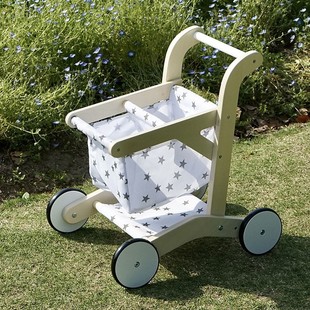 木制过家家宝宝小熊购物车学部手推车仿真蔬菜切切乐玩具幼儿CE97