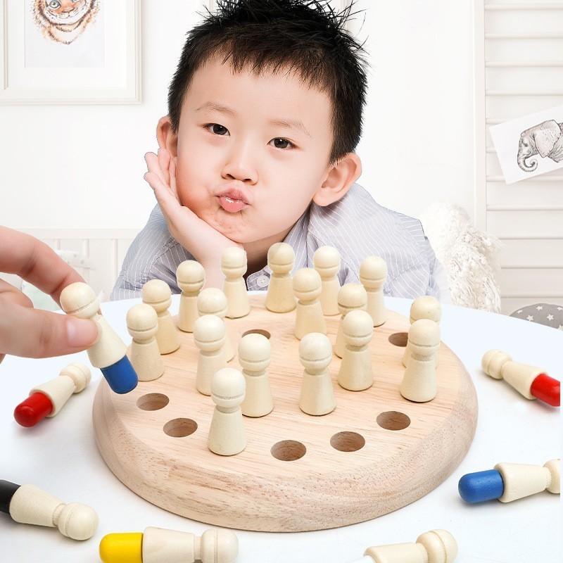 儿童记忆棋逻辑思维记忆力训练棋盘中班大班益智区早教亲子玩具