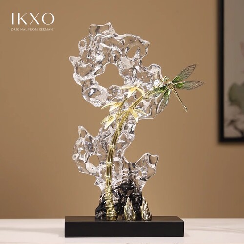 IKXO《风生水起》新中式摆件客厅玄关电视柜办公室乔迁送人礼物