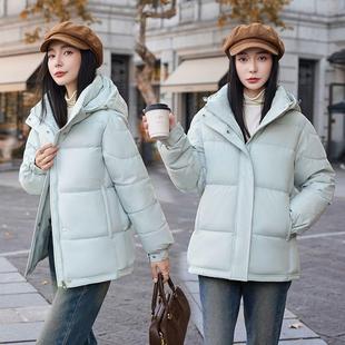 冬季新款百搭棉衣帽子短款小个子时尚韩版脱卸加厚棉服棉袄外套