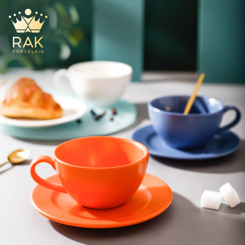 哑光磨砂北欧风咖啡杯茶杯带碟