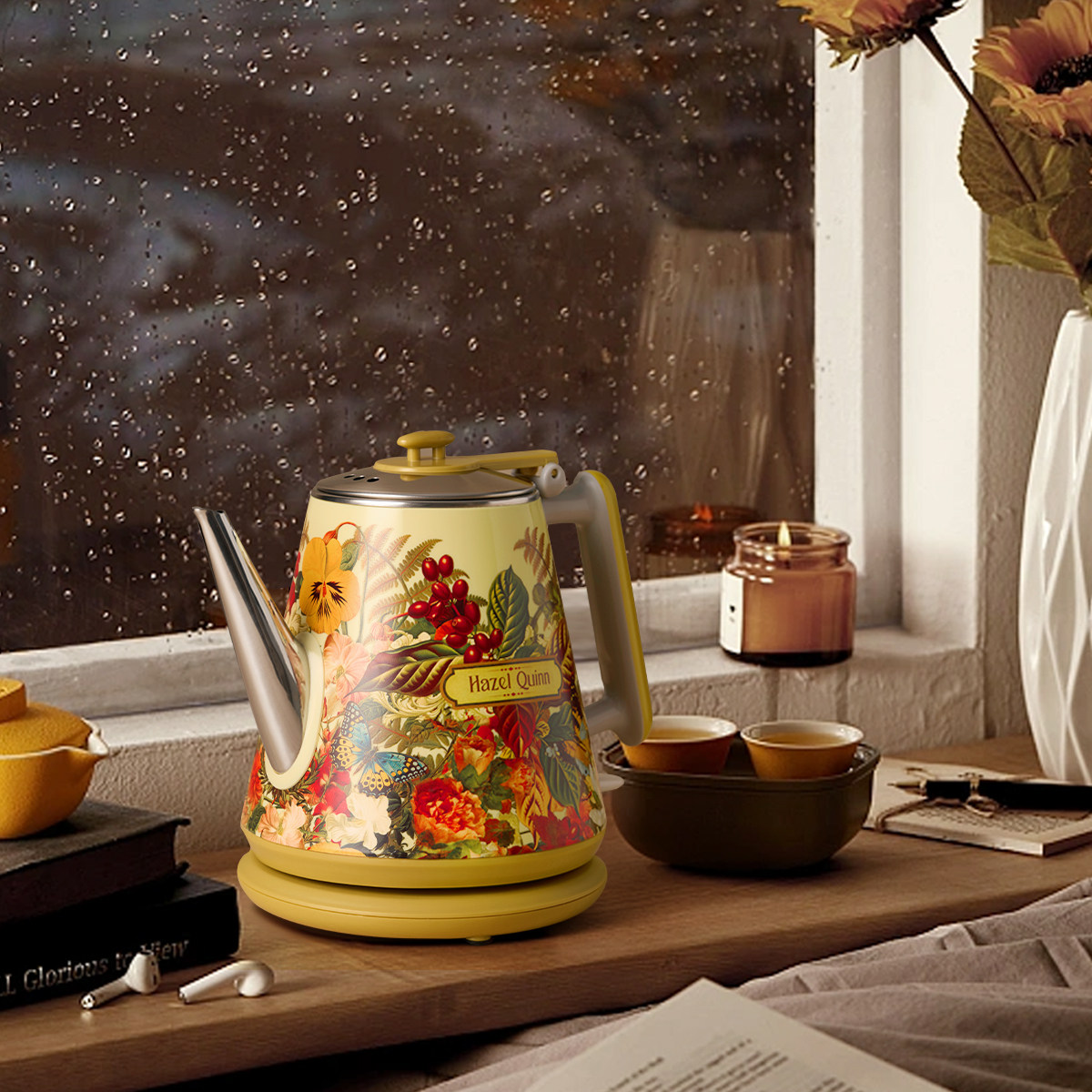 欧美复古烧水壶家用304不锈钢自动断电泡茶电热水壶小容量高颜值,厨房电器,电热水壶,淘宝优惠券,粉丝福利购,淘宝优惠卷