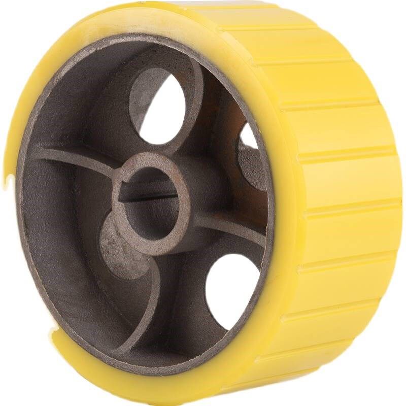 搅拌机加宽胶轮配件输送带砂浆水泥托轮摩擦脚轮小滚筒新型滚轮.