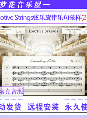 影视情感弦乐旋律乐句采样-Emotive Strings康泰克电影配乐音源