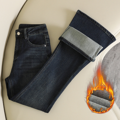 拉夏贝尔复古微喇牛仔裤女2025年