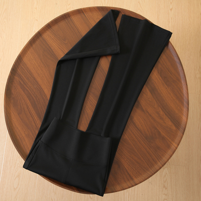 拉夏贝尔高腰翘臀喇叭鲨鱼裤女