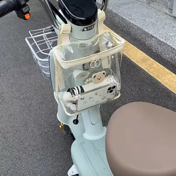 电动车前置物兜防水挂包置物神器雅迪电瓶车收纳储物包手机充电器