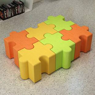 琴行大厅绘画艺术培训班创意幼儿活动室中心家长等候区沙发组合凳