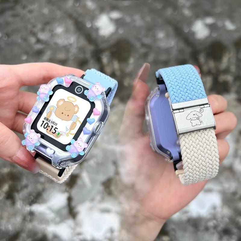 适用华为NIK-AL00儿童手表5表带4X编织3pro大孩子舒服软腕带手环