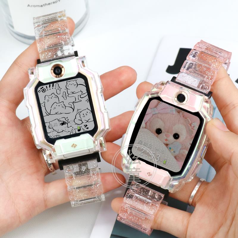 适用小天才儿童电话手表表带z10/z9/z8a少年Z7s树脂Z6pro透明腕带