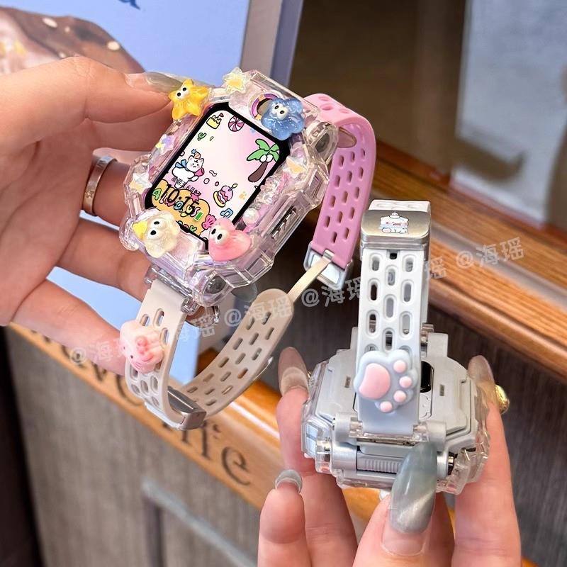 适用华为NIK-AL00儿童手表5X表带5xpro保护套4X透气5磁吸3pro腕带