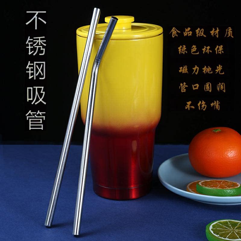 国标316缩口不锈钢吸管可循环使用咖啡过滤搅拌两用简约可循环使