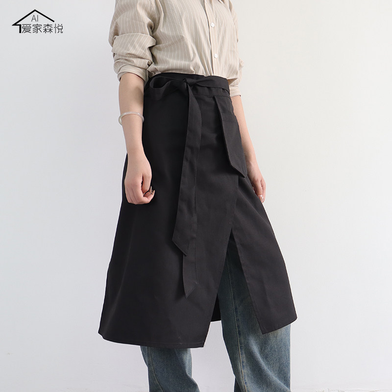 2025新款半身围裙上班专用高级感年轻款黑色半截围腰定制logo印字,家庭/个人清洁工具,围裙,淘宝优惠券,粉丝福利购,淘宝优惠卷