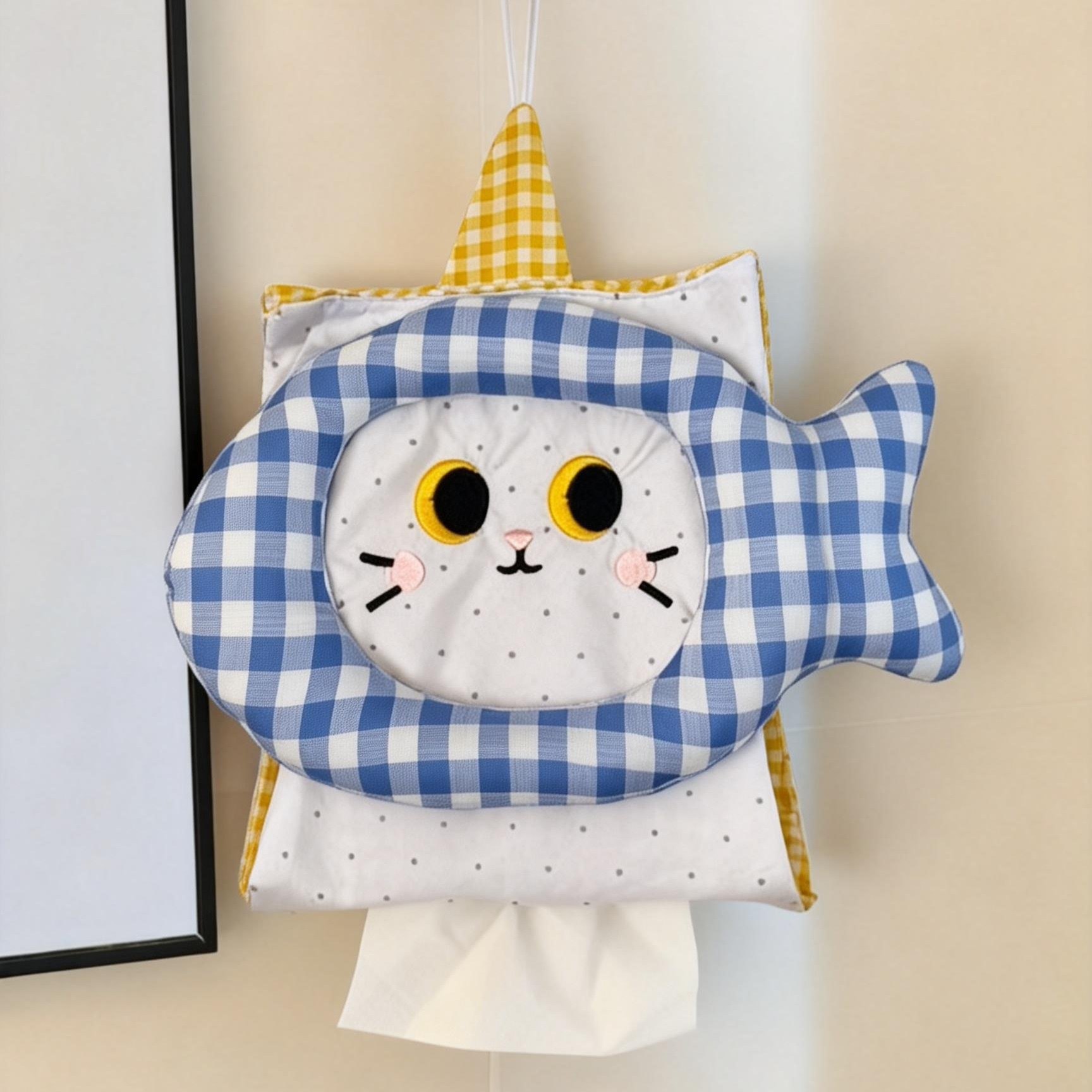 壁挂式布艺可爱创意纸悬挂纸巾挂袋抽取式卫生纸洗脸巾收纳袋牀头,收纳整理,纸巾套,淘宝优惠券,粉丝福利购,淘宝优惠卷