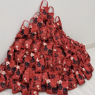 喜乐喜糖袋结婚订婚中国风手提糖果袋喜庆高级氛围感帆布手提布袋